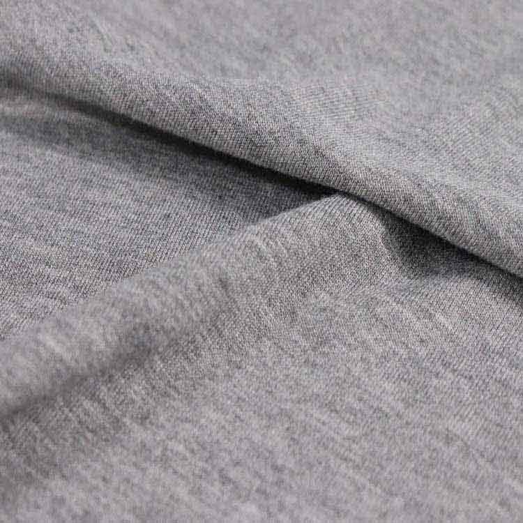 粘胶纤维，人棉氨纶平纹针织汗布，麻灰色，180GSM