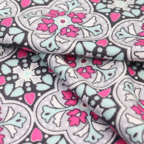 粘胶（人造棉）氨纶针织汗布，赛络纺活性印花