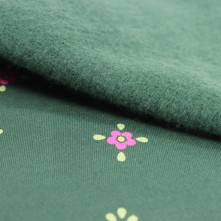 260GSM有机棉抓绒布，卫衣毛圈面料，雕印印花