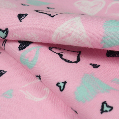 40S全棉棉毛布，涂料印花