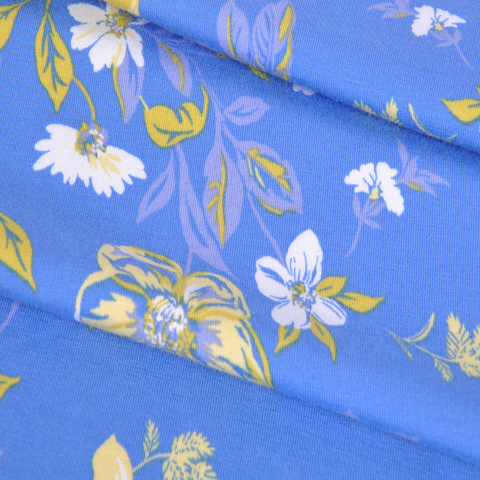 230GSM 竹有机棉氨纶针织衫，活性印花