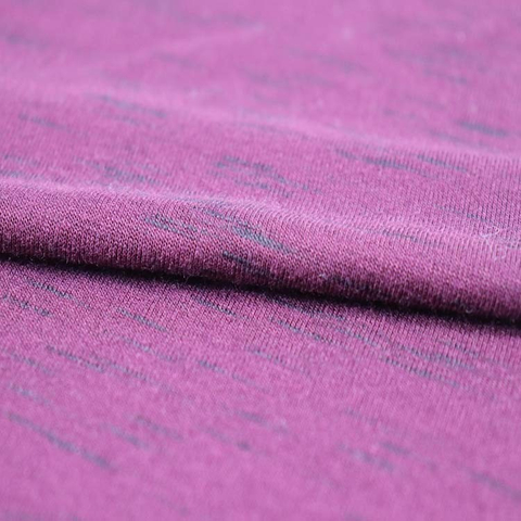 180GSM 涤纶人棉段彩竹节氨纶汗布