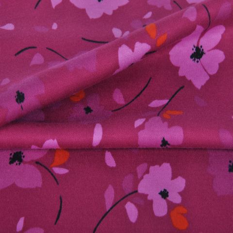 40S棉兰精莫代尔棉毛布250GSM，活性印花