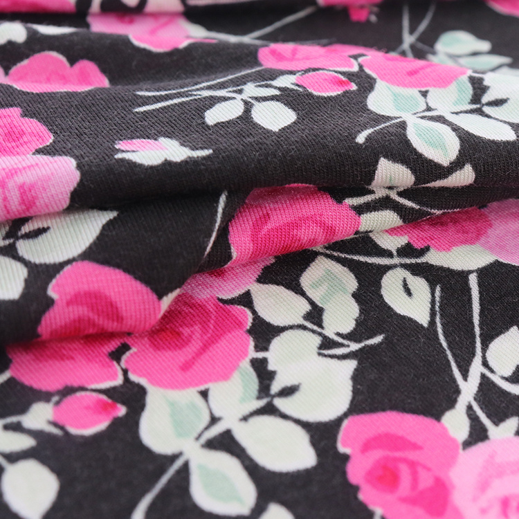 40 S兰精莫代尔氨纶针织汗布，活性印花