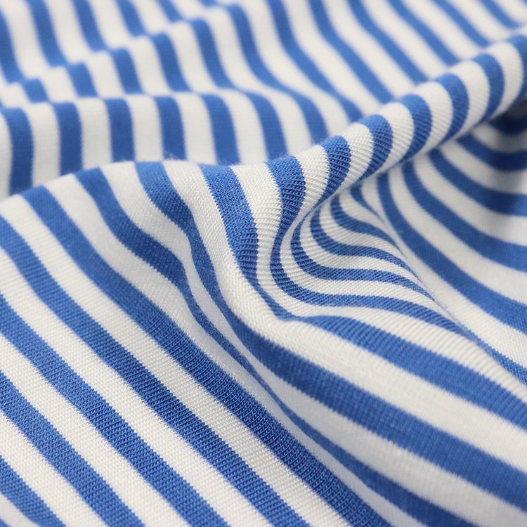 50 S兰精莫代尔弹性平纹色织布，彩条， 内衣面料