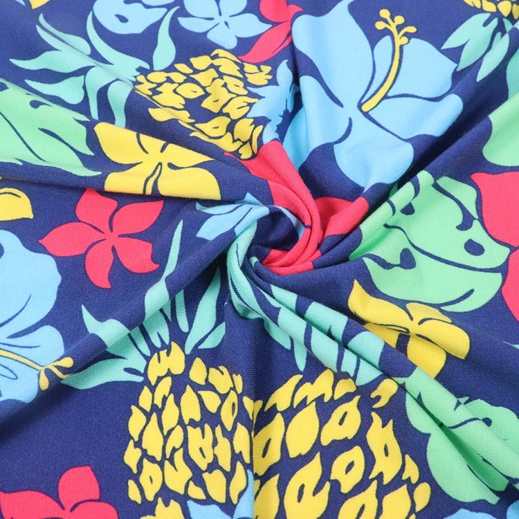 兰精莫代尔氨纶针织面料，活性印花，针织面料