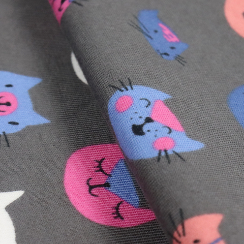 100%有机棉单面汗布，活性印花