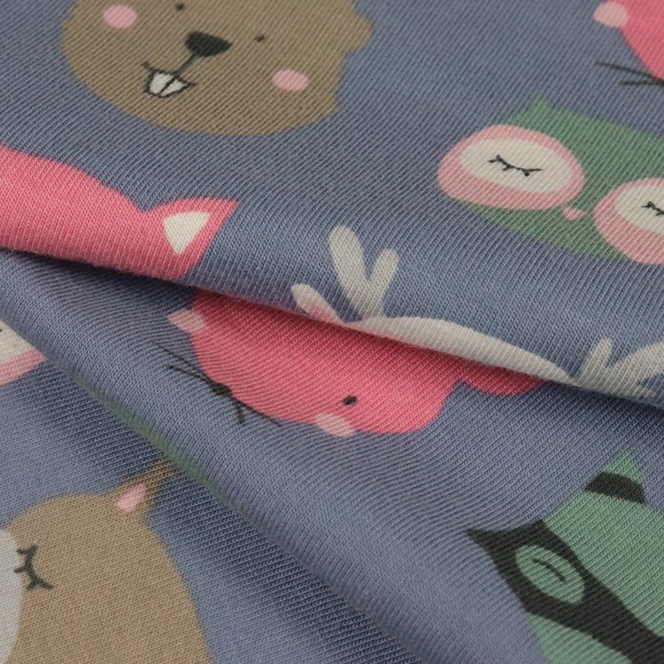 棉氨纶针织弹力汗布，180GSM，活性印花