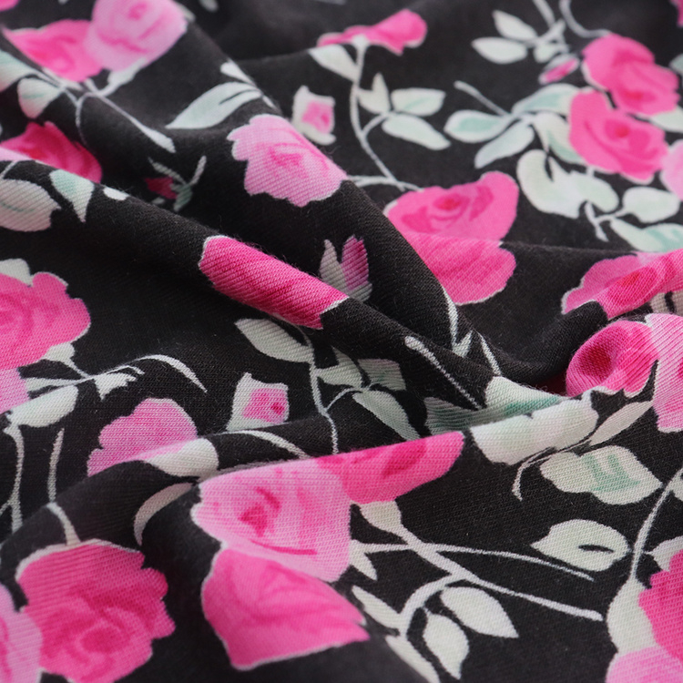 40 S兰精莫代尔氨纶针织汗布，活性印花