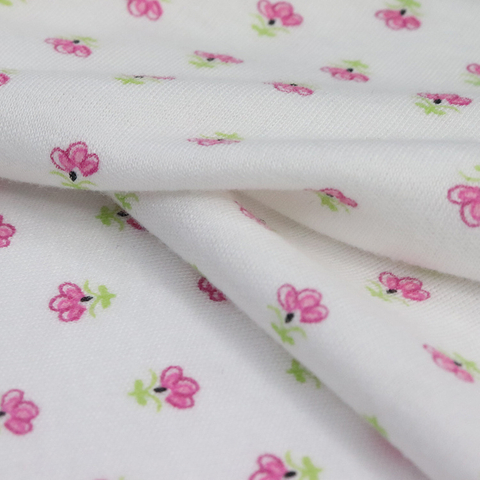 40s 65%涤纶 35%人棉， TR棉毛布， 涂料印花