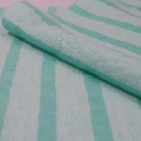 Xt-194 涤/棉TC雪花纱单面汗布，彩条针织面料，130GSM